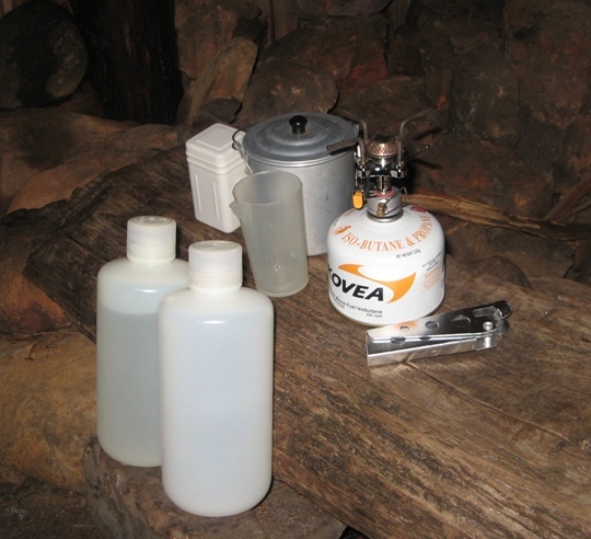 Kovea X1 Solo Stove and some other cooking gear - Lake Ball Hut.jpg