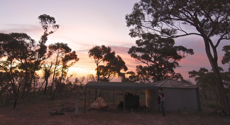 10 - Sunset at the Go Kart Shelter - Heysen Trail - just outside Telowie Gorge Conservation Park.jpg